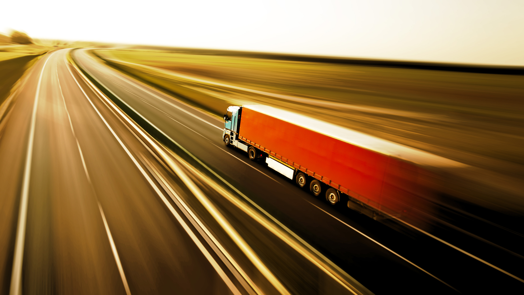 Logistics Truck On The Road