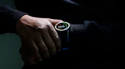 Man wearing smart watch Man wearing smart watch