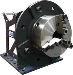 THG Automation's robotic rotational positioner for welding. THG Automation's robotic rotational positioner for welding.