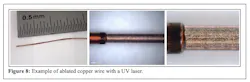 Figure 8: Example of ablated copper with UV laser Figure 8: Example of ablated copper with UV laser
