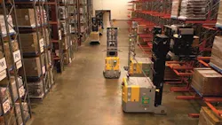 LGVs are designed to handle various pallet types with loads up to 3,400 lb. LGVs are designed to handle various pallet types with loads up to 3,400 lb.