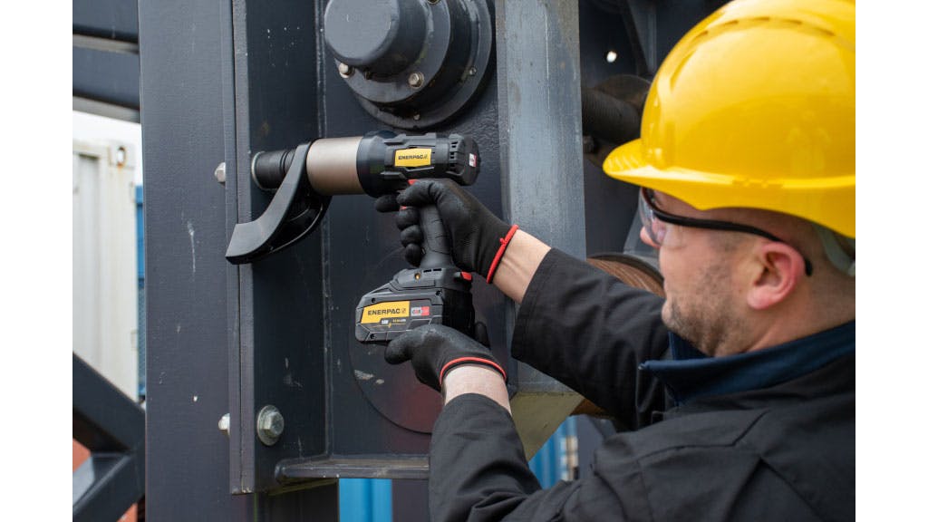 Enerpac BTW-Series battery torque wrench for pin-point precision bolting.