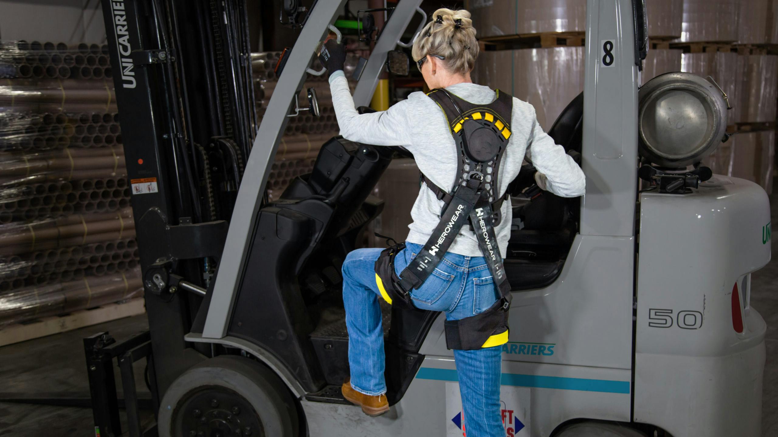 HeroWear's Apex 2 exosuit in action.