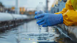Scientist taking water sample for water clarification Scientist taking water sample for water clarification