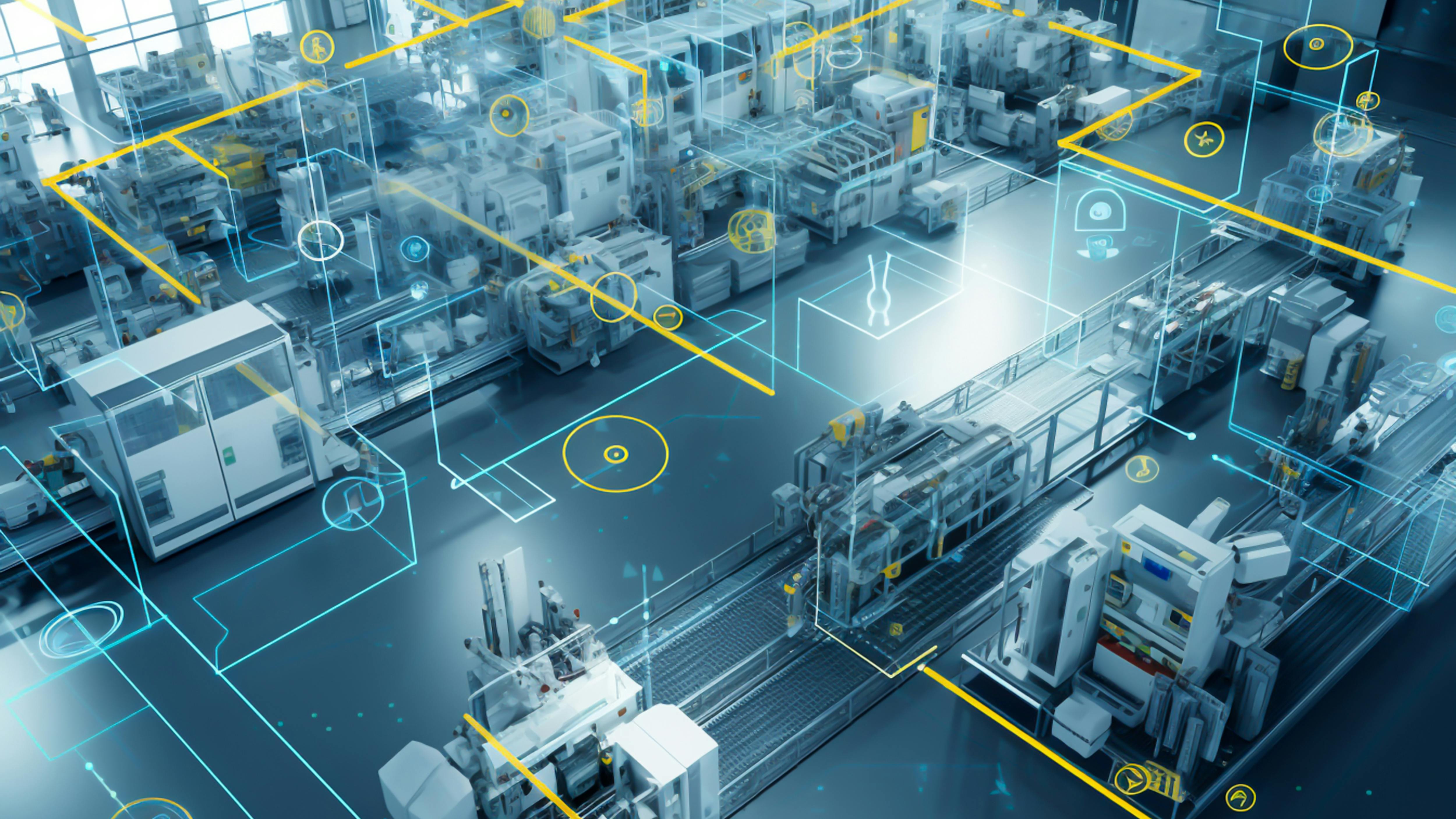 Industry 4.0 industrial factory using TSN automation.