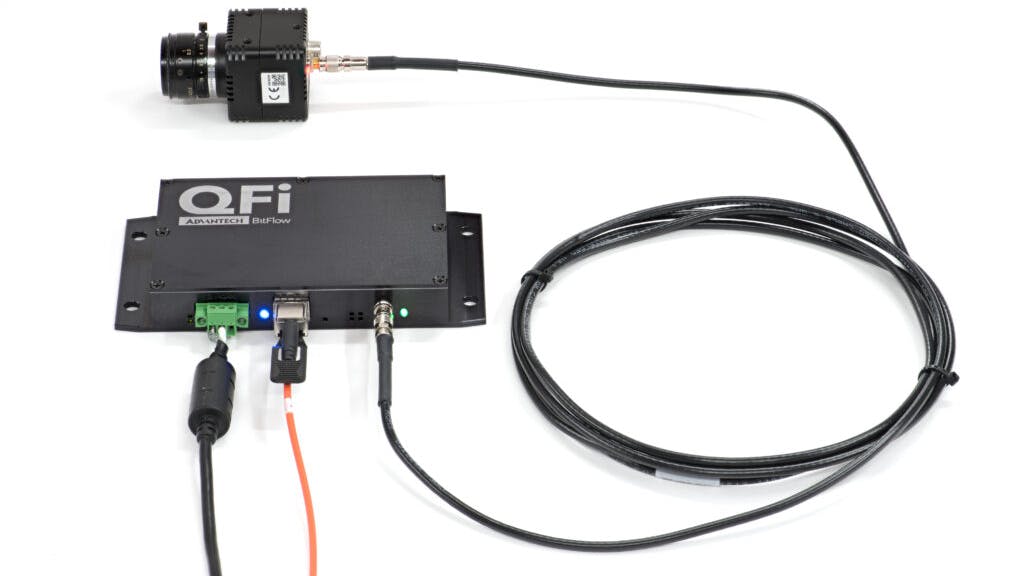 BitFlow's QFi module in use on a white background.