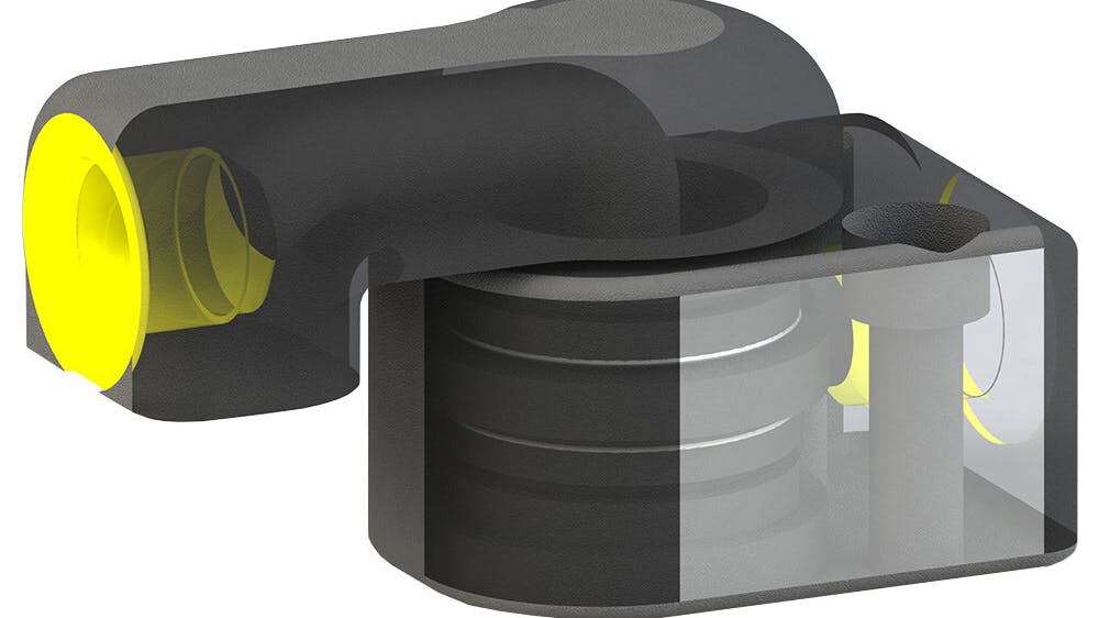 Flex-Guard Hydraulic Hose Joint Rotates Freely and Eliminates Wear