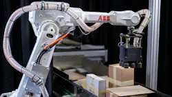 ABB robotic parcel inductor. ABB robotic parcel inductor.