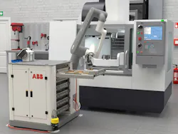OmniVance GoFa cobot machine tending cell. OmniVance GoFa cobot machine tending cell.