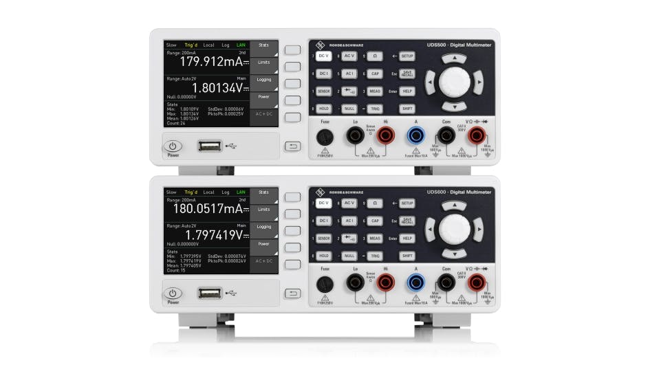R&S UDS Digital Multimeters Offer Simultaneous Triple Display and 6&frac12;-Digit Accuracy