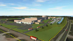 A rendering of Owens Corning's new Prattville, Alabama, shingle plant. A rendering of Owens Corning's new Prattville, Alabama, shingle plant.