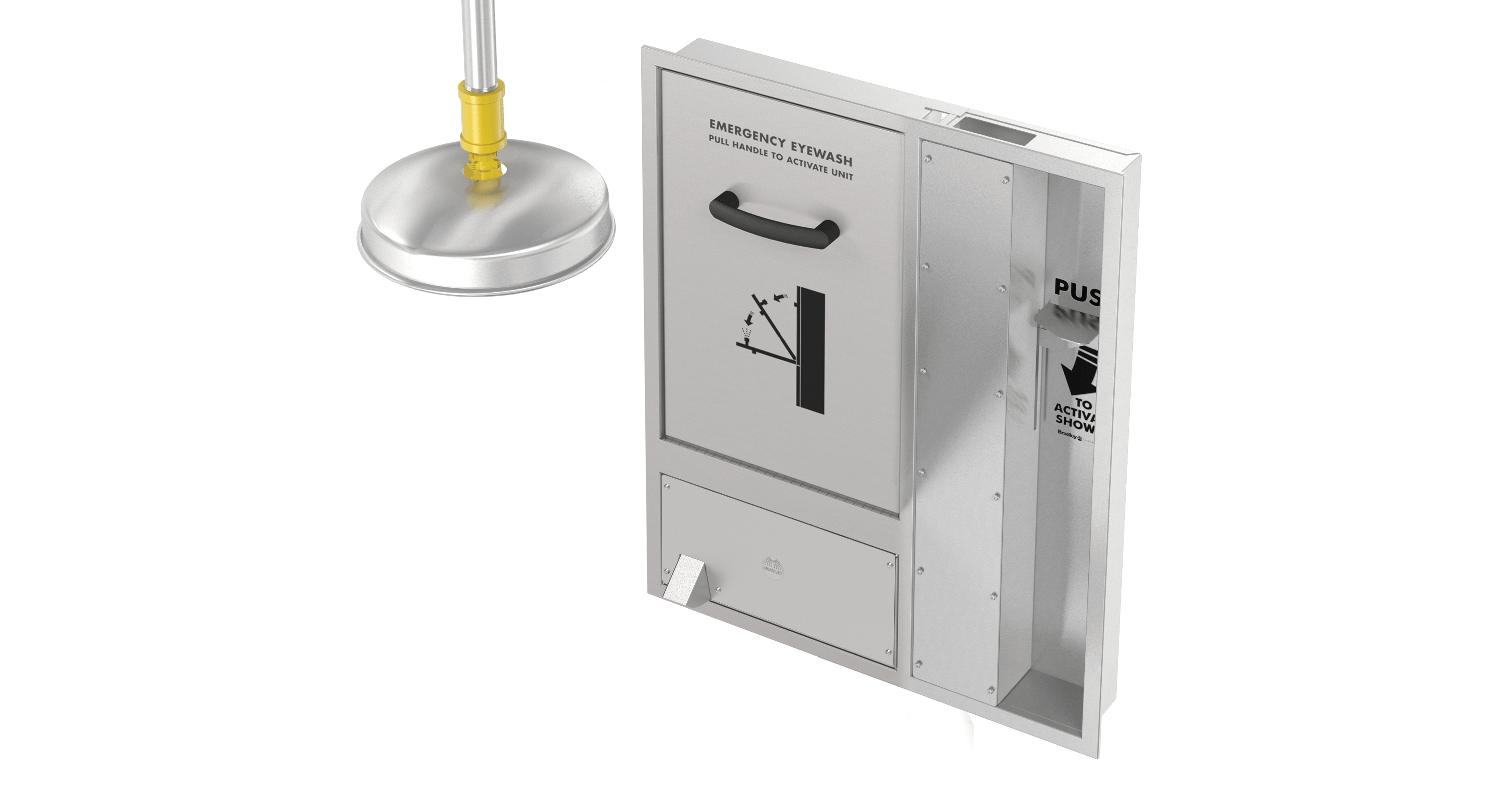 Cabinet Mount Eyewash Units Add Daylight Drains for Easier Testing