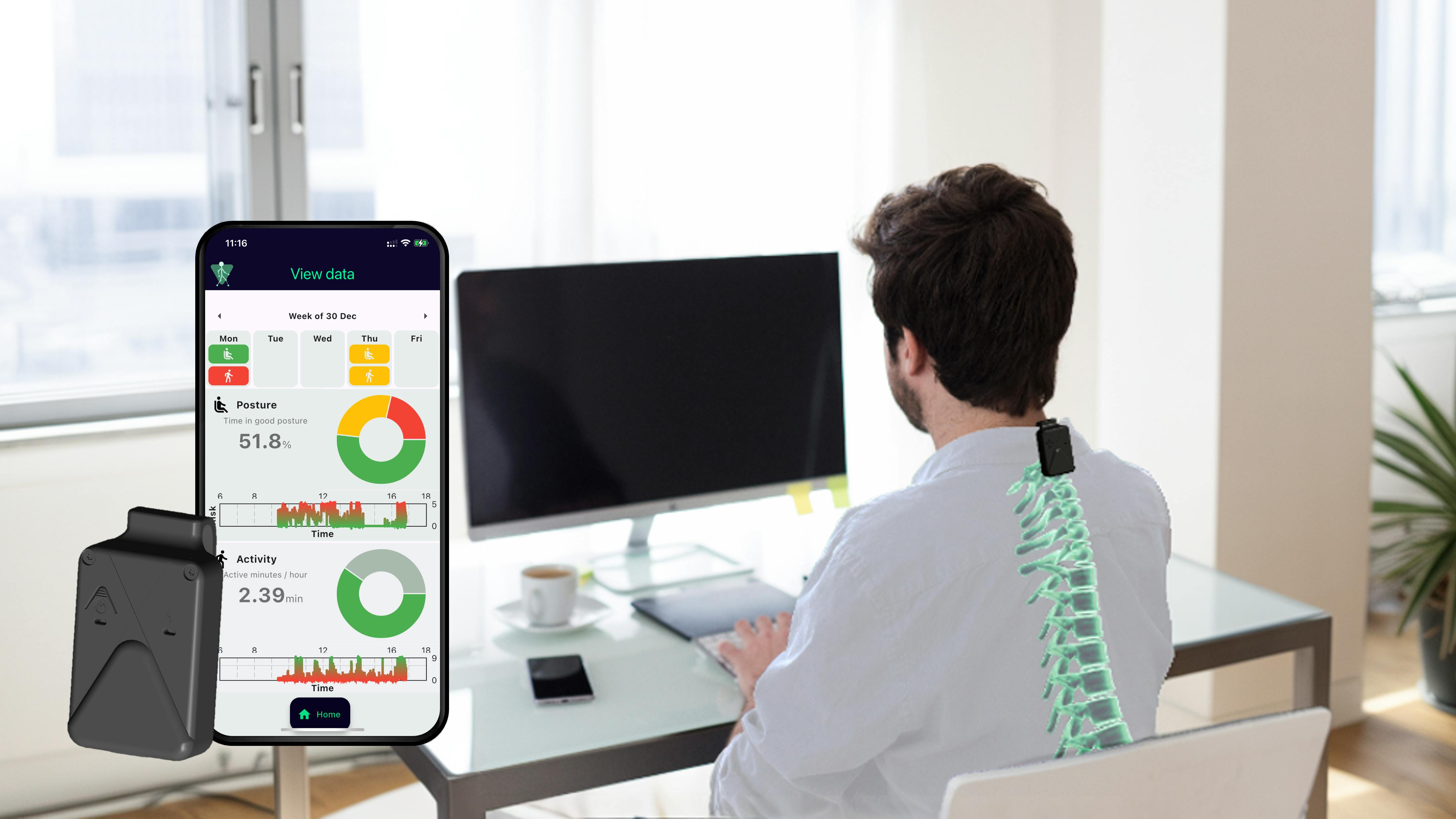 MOVA SEAT Smart Wearable Improves Seated Posture and Movement Habits