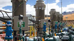 Line of vertical motors at factory Line of vertical motors at factory