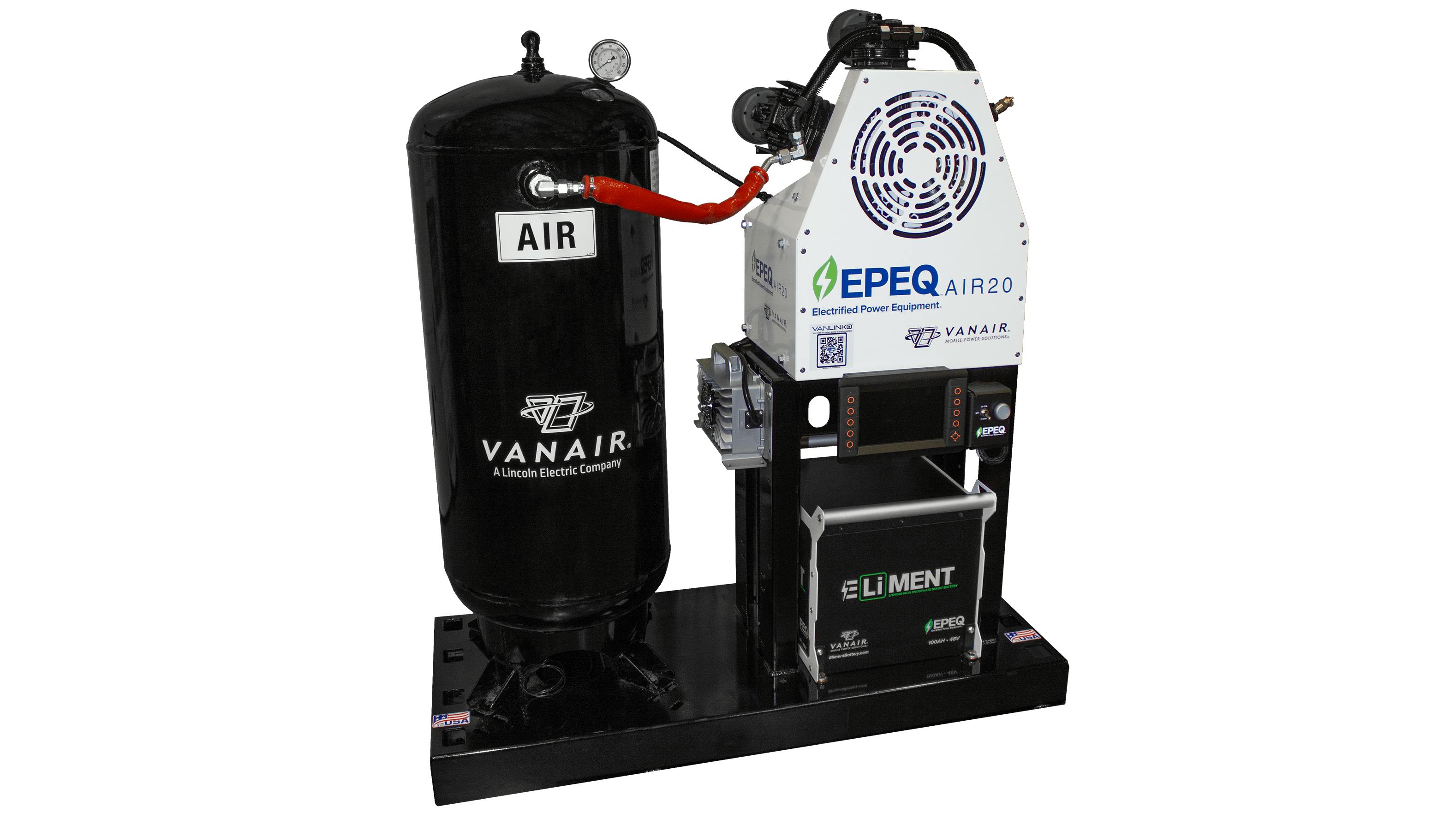 Vanair EPEQ EPRO20 Power Skid Air Compressor Cuts Emissions and Noise