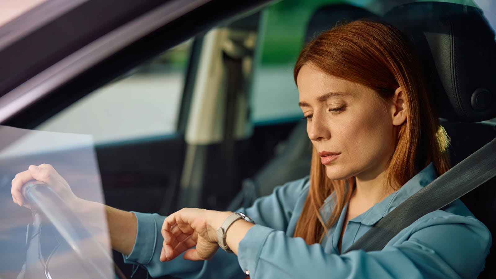 Driver checking time