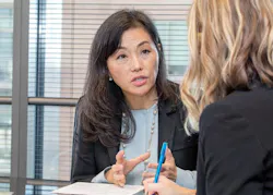 OGFJ's Mikaila Adams speaks with Ernst & Young's Deborah L. Byers. OGFJ's Mikaila Adams speaks with Ernst & Young's Deborah L. Byers.