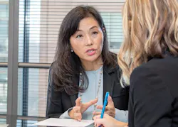 OGFJ's Mikaila Adams speaks with Ernst & Young's Deborah L. Byers. OGFJ's Mikaila Adams speaks with Ernst & Young's Deborah L. Byers.