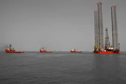 Kedarnath Being Towed By Great Offshore S Anchor Handling Tug Supply Vessels Courtesy Of Great Offshore Kedarnath Being Towed By Great Offshore S Anchor Handling Tug Supply Vessels Courtesy Of Great Offshore