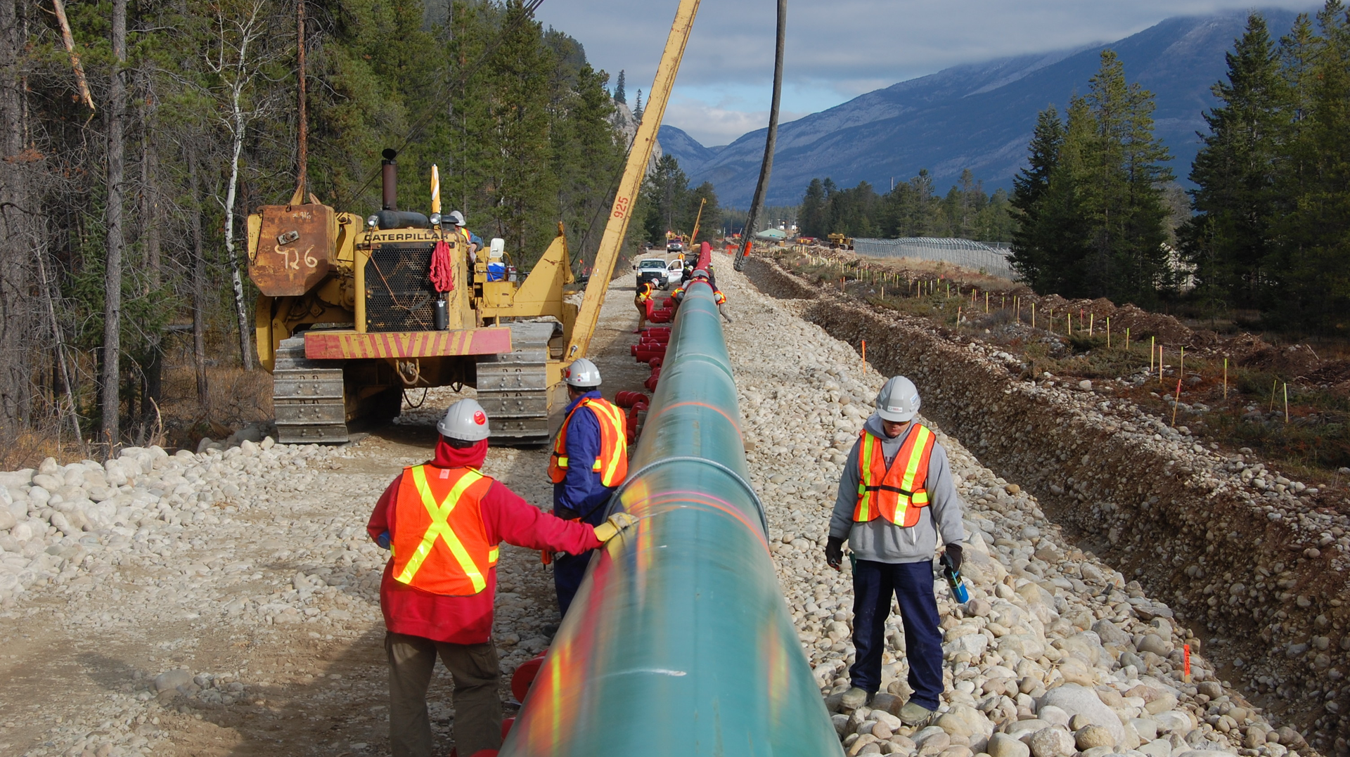 Construction on the Trans Mountain system.