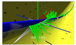 Erratic green spikes in this image show incorrect initial toolface orientation (Fig. 1). Erratic green spikes in this image show incorrect initial toolface orientation (Fig. 1).