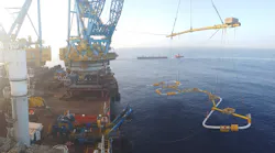 Custom-designed 3D spools linked seabed components of Zohr gas field’s transportation system (Fig. 1). Custom-designed 3D spools linked seabed components of Zohr gas field’s transportation system (Fig. 1).