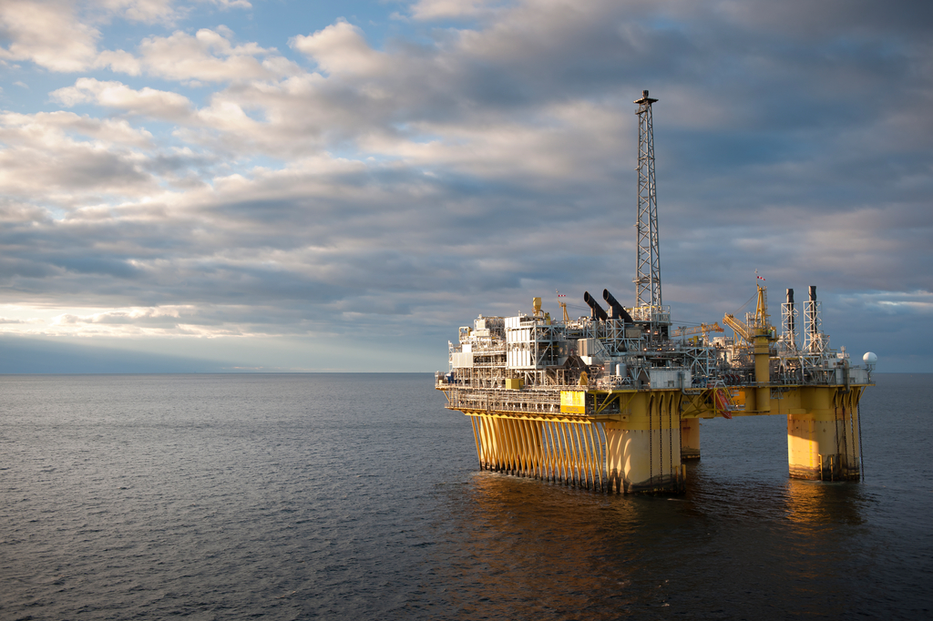 The Troll C platform in the North Sea.