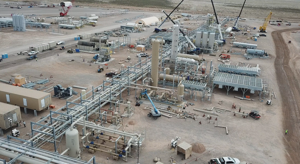 Altus Midstream's Diamond Cryo Complex Train 2 in Alpine High, in southern Reeves County, Tex.