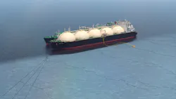 EDP’s FSRU will use an RCM system to hold station off the coast of El Salvador. BW Tatiana will be the first FSRU in Central America. Regasified LNG will run from the ship to an onshore powerplant via subsea pipeline. EDP’s FSRU will use an RCM system to hold station off the coast of El Salvador. BW Tatiana will be the first FSRU in Central America. Regasified LNG will run from the ship to an onshore powerplant via subsea pipeline.