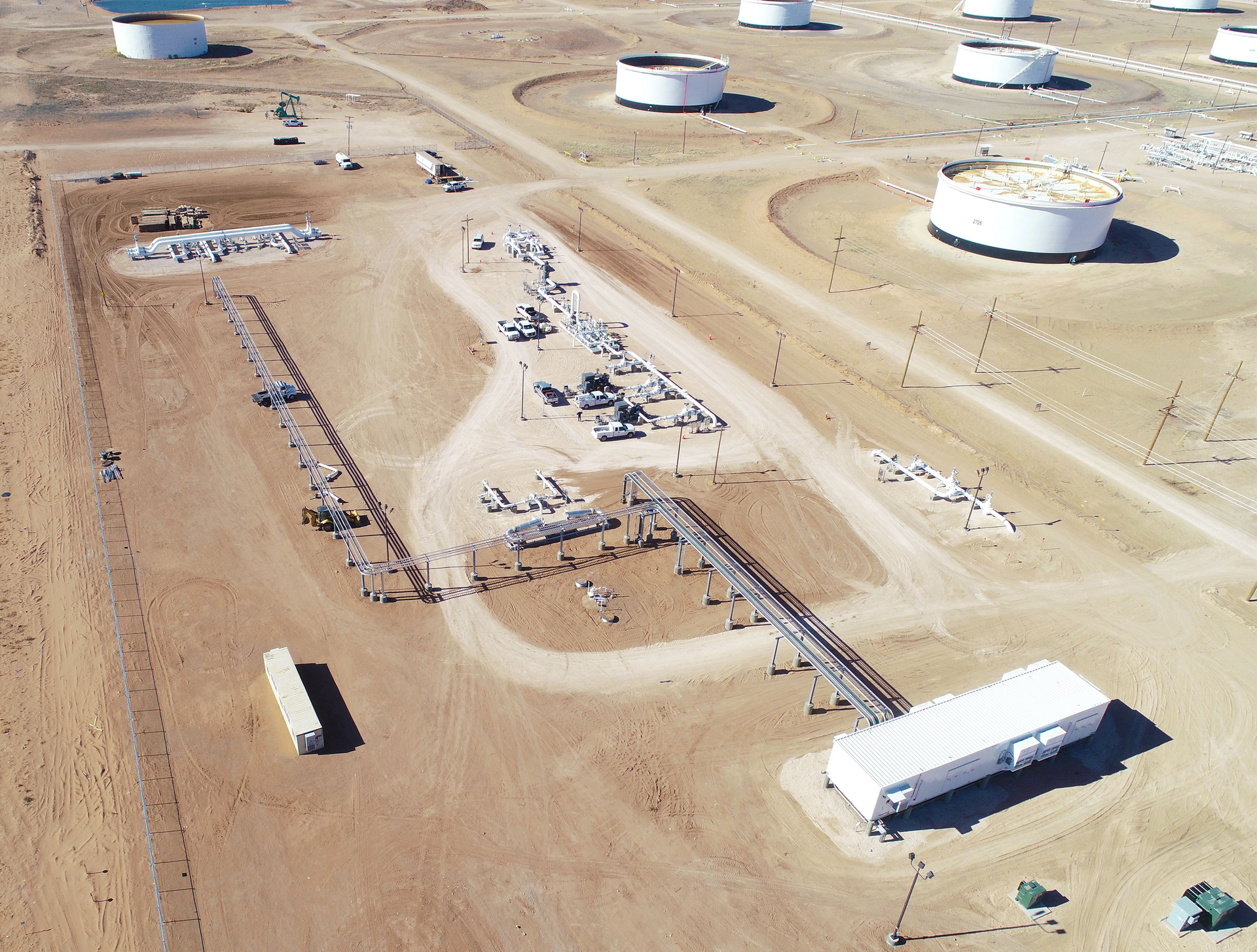 The Augustus Pipeline origination station, newly constructed at Centurion Pipeline's tank farm in Midland, Tex.