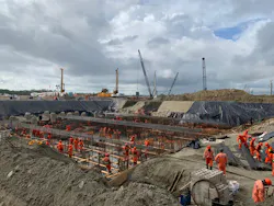 As of June 2020, construction was well under way for foundations on which the refinery’s various processing plants will be built. As of June 2020, construction was well under way for foundations on which the refinery’s various processing plants will be built.