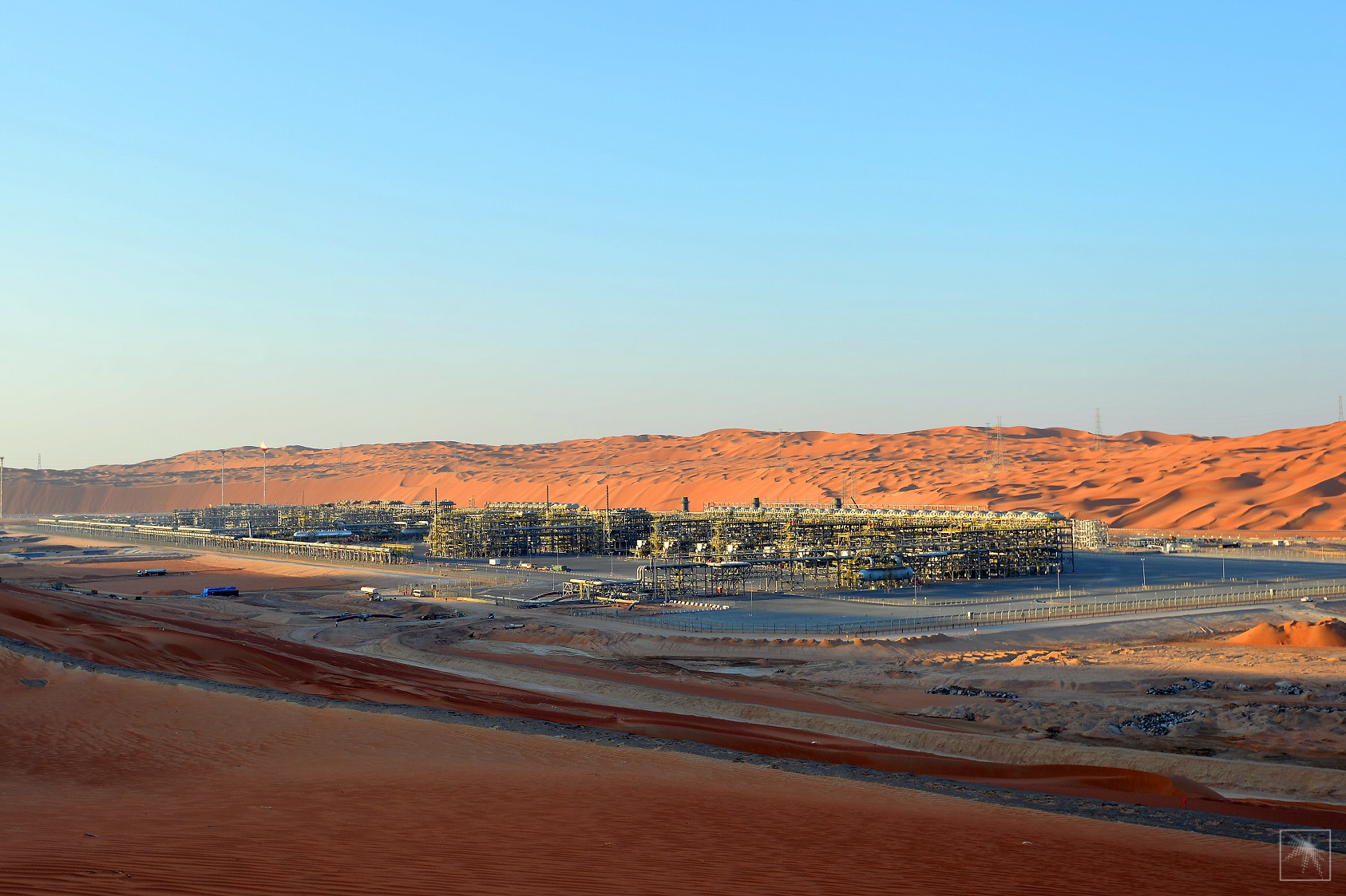 Aramco&rsquo;s NGL recovery plant in Shaybah oil field in the Empty Quarter of the Arabian Peninsula, southeast of Saudi Arabia.