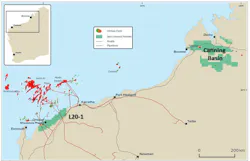 Block L20-1, onshore Carnarvon basin, Western Australia. Block L20-1, onshore Carnarvon basin, Western Australia.