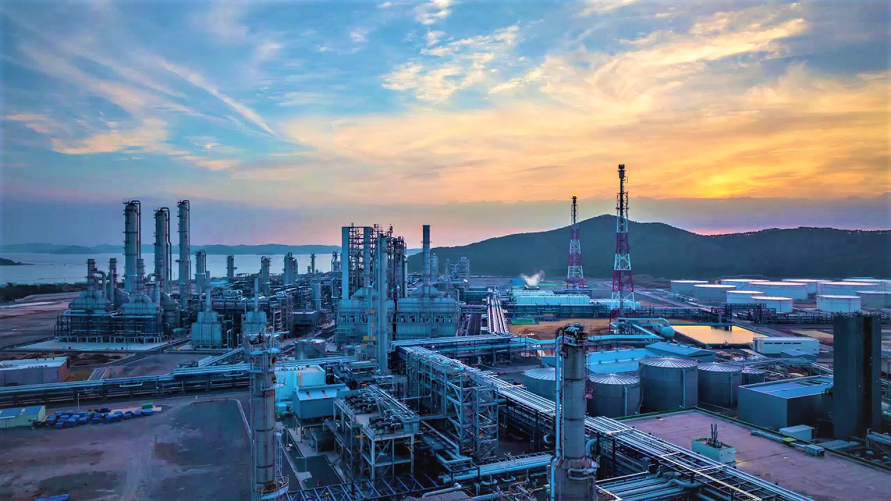 Hanwha Total Petrochemicals Co. Ltd.'s Daesan refining and petrochemicals integrated complex in Chungnam Province, South Korea.