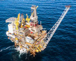 Brage field infrastructure in the North Sea. Brage field infrastructure in the North Sea.