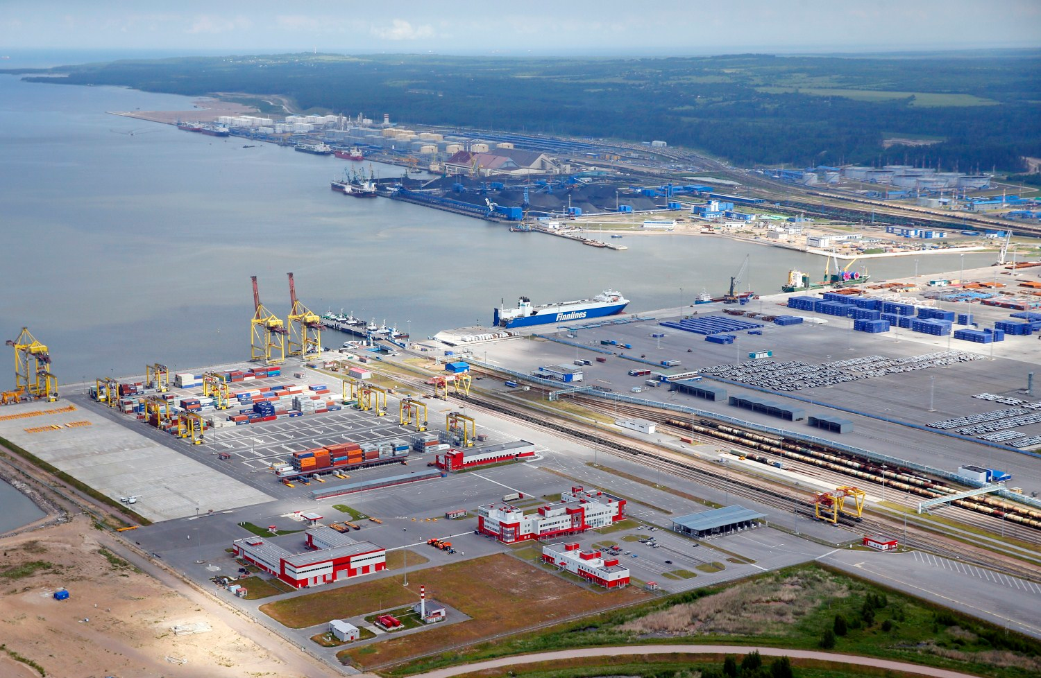 RusKhimAlyans LLC Ust-Luga port construction site.