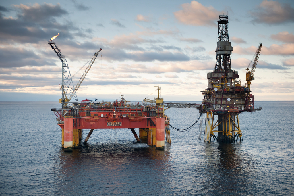 Veslefrikk platform in the North Sea.