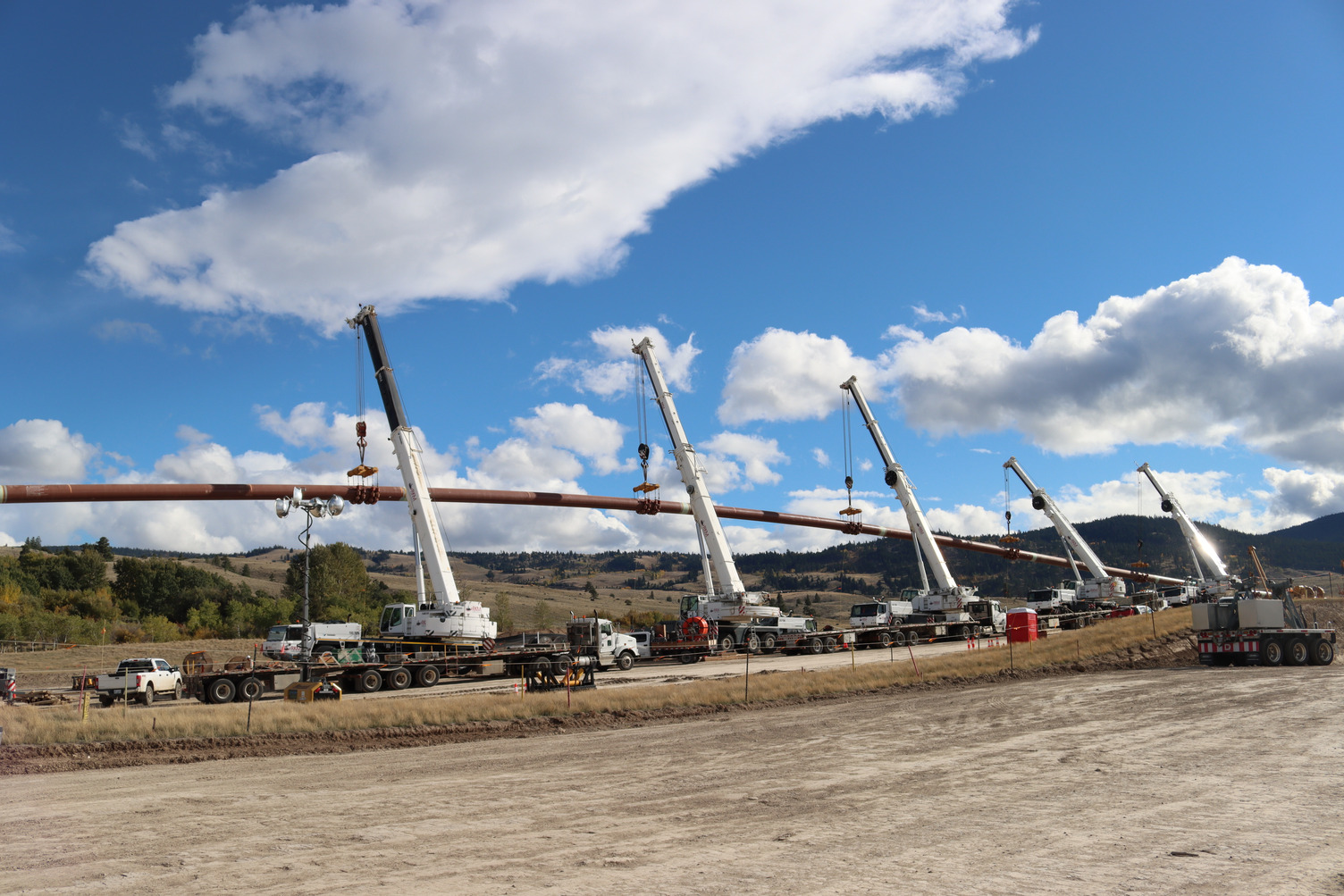 Trans Mountain expansion project construction.