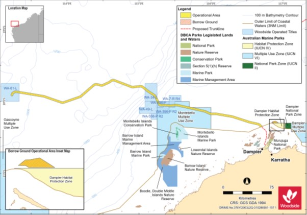 Scarborough gas project map.