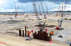 Golden Pass LNG construction progress May 2021. Golden Pass LNG construction progress May 2021.