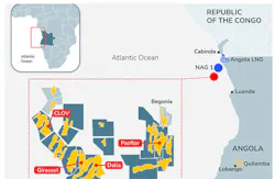 TotalEnergies' map of Angola operations. TotalEnergies' map of Angola operations.