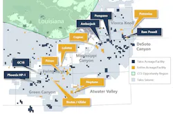 Talos pro-forma Gulf of Mexico operations map. Talos pro-forma Gulf of Mexico operations map.