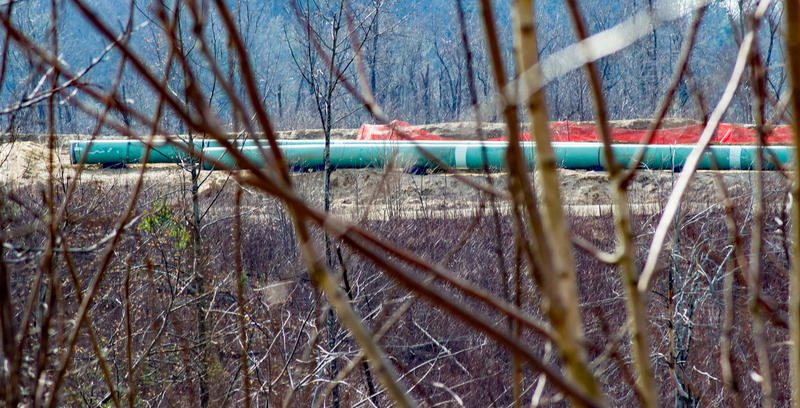 Mountain Valley Pipeline construction in Roanoke County, Virginia, Mar. 20, 2019.