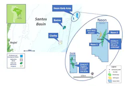 Neon field offshore Brazil. Neon field offshore Brazil.
