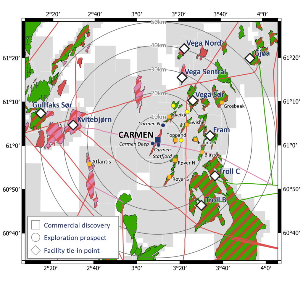 Carmen prospect in the Norwegian North Sea.