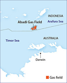Masela block, offshore Indonesia.
