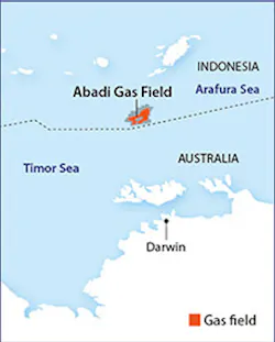 Masela block, offshore Indonesia. Masela block, offshore Indonesia.