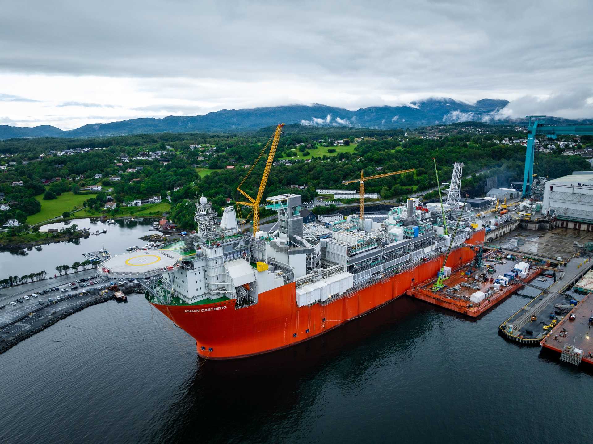 Johan Castberg FPSO quayside at Stord.
