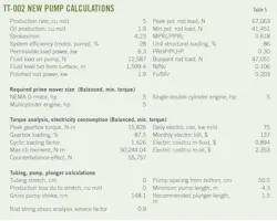 TT-002 New Pump Calculations (Table 5). TT-002 New Pump Calculations (Table 5).
