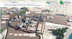 Rendering of Strategic Biofuels' original Louisiana Green Fuels project. Rendering of Strategic Biofuels' original Louisiana Green Fuels project.